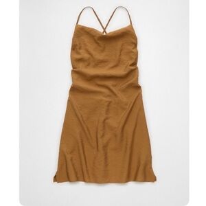 American Eagle Outfitters Brown Slip Dress Spaghetti Strap Casual